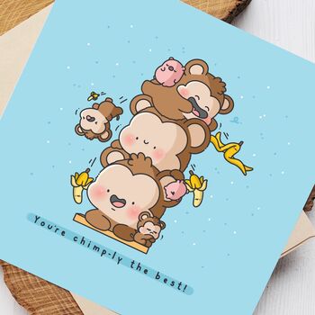 Cute Monkeys Greetings Card, 6 of 9