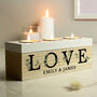 Personalised Botanical Triple Tea Light Box Couple Gift, thumbnail 4 of 4