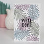 Botanical Palm Print Well Done Card, thumbnail 2 of 2