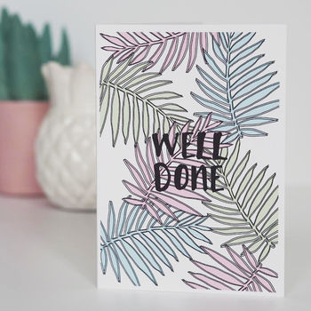 Botanical Palm Print Well Done Card, 2 of 2