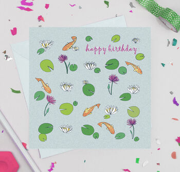'Lily Pads' Birthday Card, 2 of 4