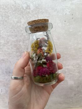 Dried Flowers In A Glass Jar Keepsake Gift, 4 of 6