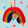 Personalised Felt Rainbow Hanging Decoration, thumbnail 1 of 2