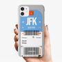 Personalised New York Ticket Name Phone Case, thumbnail 1 of 6