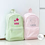 Green Personalised Name/Initials Unisex Mini Backpack, thumbnail 6 of 7