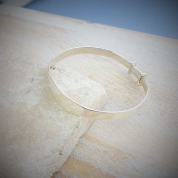 Personalised Solid Silver Baby Christening Bangle, 5 of 8