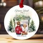 Personalised Child And Dog Christmas Bauble – Pet Memorial Ornament, Forever Loved Keepsake, thumbnail 1 of 6