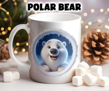 Personalised Christmas Animal Breakout Gift Mug, 2 of 7