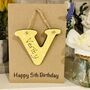 Personalised 5th Birthday Letter Wooden Keepsake Card, thumbnail 4 of 4