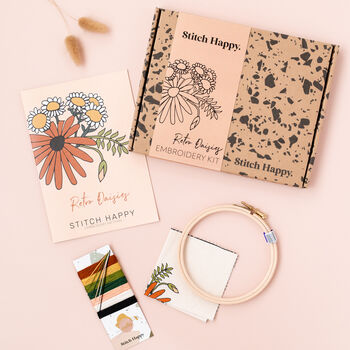 Retro Daisies Embroidery Kit, 2 of 4