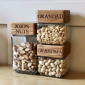 Personalised Oak Food Storage Jars, 2 of 11