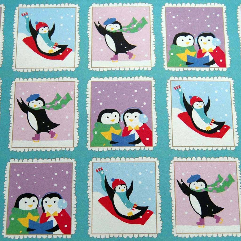 'Penguin Wrapping Paper', 'Penguin Gift Wrap' By Vickysworld