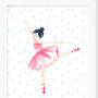 Girl's Personalised Ballet Bedroom Art Print Set, thumbnail 4 of 4
