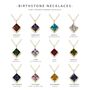 Yellow Gold Pendant Birthstone Necklace November Topaz, thumbnail 5 of 6