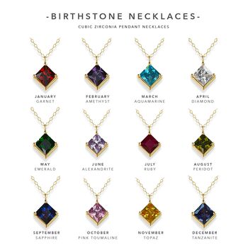 Yellow Gold Pendant Birthstone Necklace November Topaz, 5 of 6