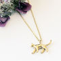 Cat Necklace In 9ct Gold, thumbnail 2 of 10