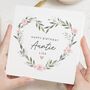 Auntie Or Aunt Birthday Card From Niece Or Nephew, thumbnail 1 of 7