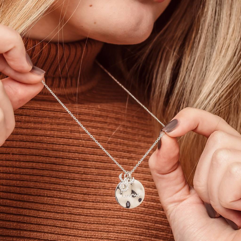 Personalised Zodiac Charm Necklace By Full Circle Designs