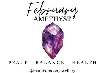 Sterling Silver February Amethyst Personalised Heart Bracelet Set Of Two Stacking Bracelets: February Birthstone Stacking Jewellery, 4 of 5