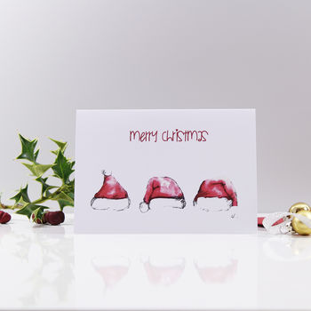 Santa Hat 'Merry Christmas' Christmas Card, 5 of 7