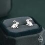 Sterling Silver Rabbit Stud Earrings, thumbnail 6 of 12
