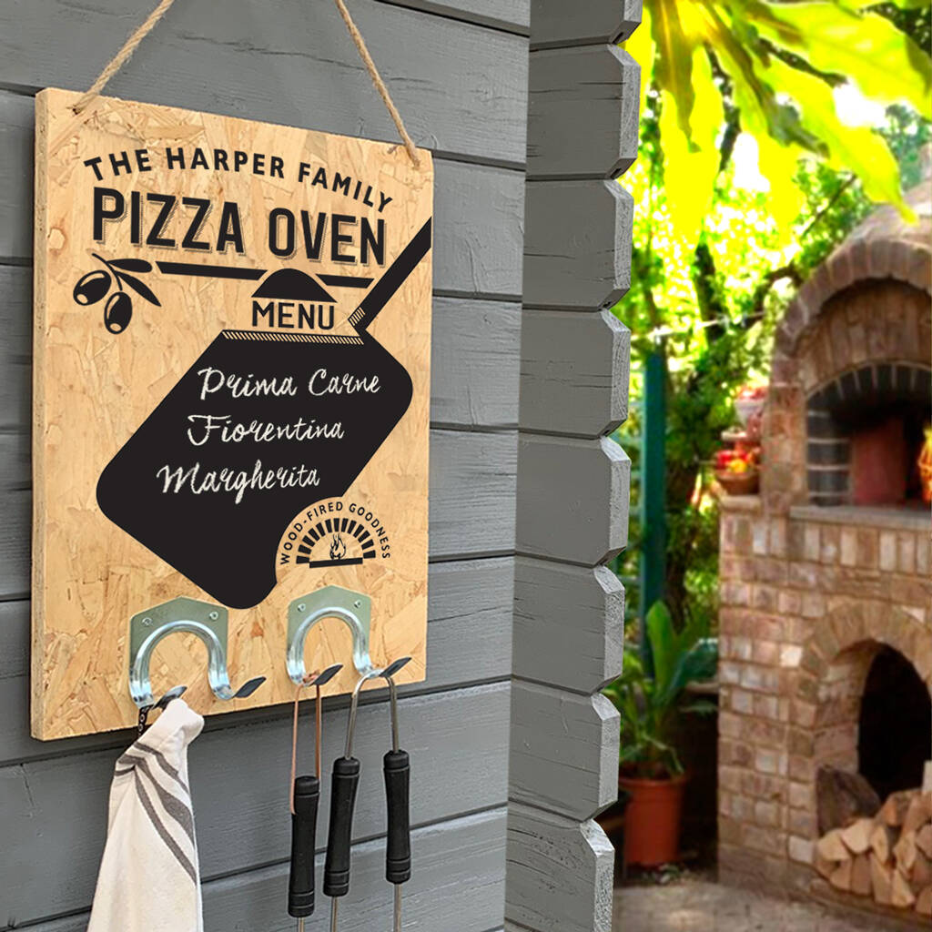 Personalised Pizza Oven Chalkboard Menu By Delightful Living
