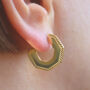 Octagon Earrings Geometric Design 18ct Gold, thumbnail 4 of 7