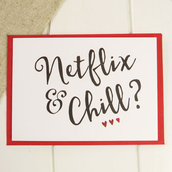 'Netflix And Chill' Valentines Card, 2 of 3