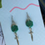 D20 Dice And Sword Surgical Steel Earrings, thumbnail 2 of 7