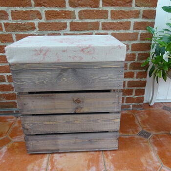 Vintage Style Double Crate Seat With Three Inch Cushion, 5 of 9