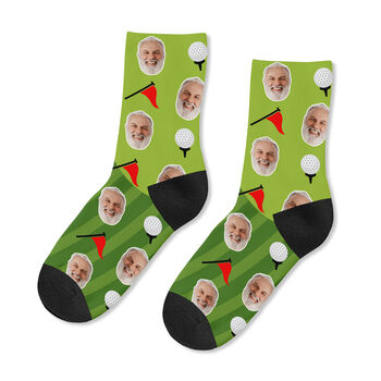 Personalised Golf Course Face Photo Socks, 4 of 4