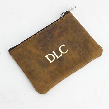 Personalised Leather Coin Pouch, 3 of 12