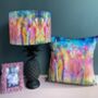 Artist Handmade Lampshade Abstract Forest, thumbnail 4 of 7