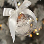 Robins Appear Snowy Acrylic Memorial Christmas Tree Bauble Decoration, thumbnail 4 of 7