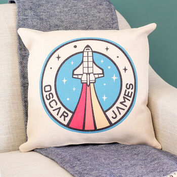 Personalised Astronaut Cushion Kids Room Nursery Decor, 2 of 4