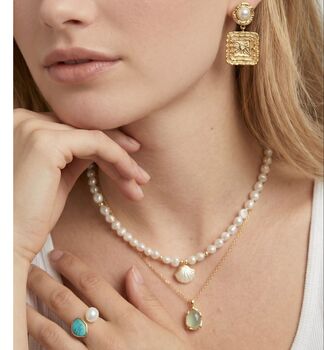 Shinju Pearl And Shell Necklace, 3 of 4