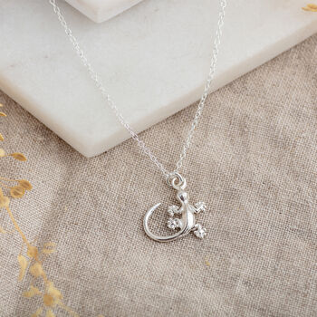 Sterling Silver Gecko Necklace, 6 of 7