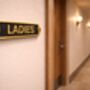 Classic Brass Ladies Toilet Door Plaque With Black Finish, thumbnail 4 of 5
