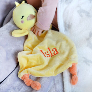 Personalised Yellow Chick Knotted Comforter, 3 of 7