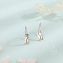 Sterling Silver Puffin Bird Hook Earrings, thumbnail 3 of 10