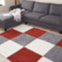 The Rugs Geometric Shaggy Rug Terra Checkered Rug, thumbnail 11 of 12