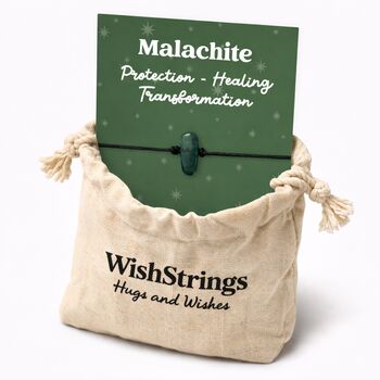 Malachite Wish Bracelet Protection Gift, 2 of 3