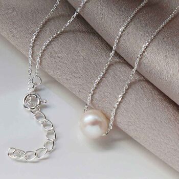 Sterling Silver Fresh Water Pearl Necklace, 2 of 9