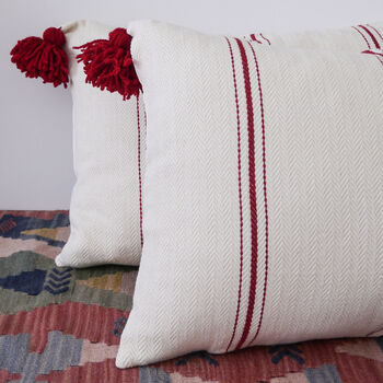 Handwoven Natural Cotton Cushion Cover, 3 of 5