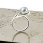 Sterling Silver Ring With Freshwater Pearl Aurea, thumbnail 1 of 4