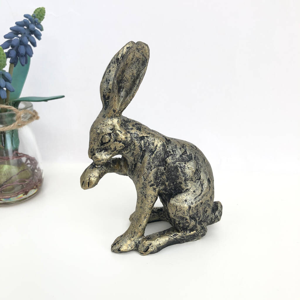 Bronze Style Hare Ornament By Pink Pineapple Home & Gifts