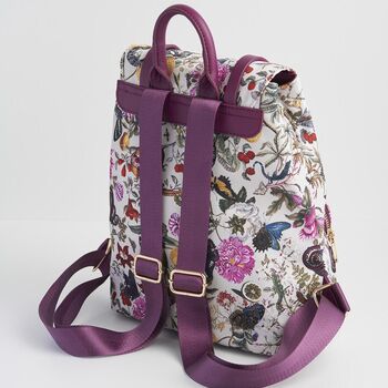 Floral Engravings Small Plum Backpack, 2 of 6