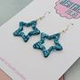 Small Star Glitter Resin Earrings, thumbnail 2 of 12