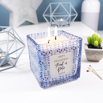 Engagement Scented Square Candle Gift, 2 of 12
