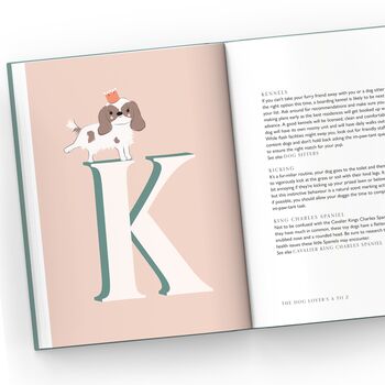 The Dog Lover's A To Z With Personalised Dog Breed Birthday Card, 4 of 12